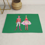 Nutcracker Ballet - Candy Cane Green Rug Gallery Image 1