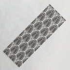 Stamped Palm Fronds Charcoal Yoga Mat Gallery Image 1