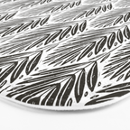 Stamped Palm Fronds Charcoal Bath Mat Gallery Image 3