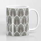 Stamped Palm Fronds Charcoal Coffee Mug Gallery Image 1