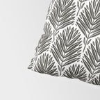 Stamped Palm Fronds Charcoal Pillow Sham Gallery Image 4