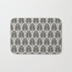 Stamped Palm Fronds Charcoal Bath Mat Gallery Image 1