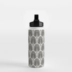 Stamped Palm Fronds Charcoal Water Bottle Gallery Image 2