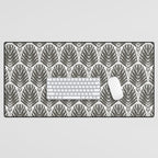 Stamped Palm Fronds Charcoal Desk Mat Gallery Image 1