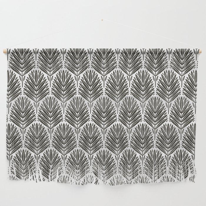 Stamped Palm Fronds Charcoal Wall Hanging Gallery Image 1