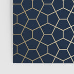 Abstract Geometric Pattern, Navy Blue and Gold Poster Gallery Image 3