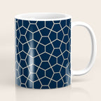 Abstract Geometric Pattern, Navy Blue and Gold Coffee Mug Gallery Image 1