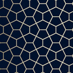 Abstract Geometric Pattern, Navy Blue and Gold Coffee Mug Gallery Image 2