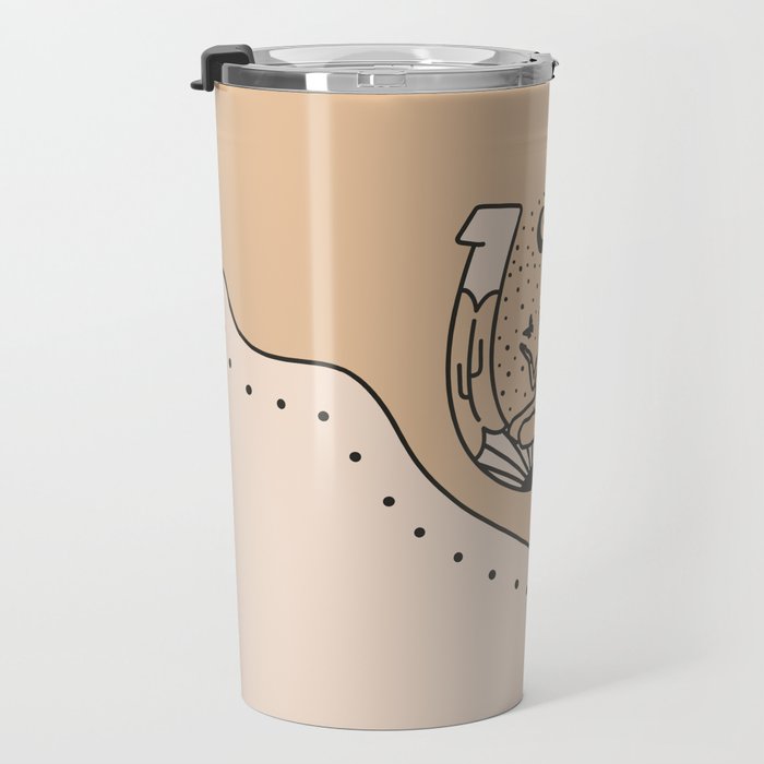 Good Fortune Gal - Neutral & Black Travel Mug Gallery Image 3