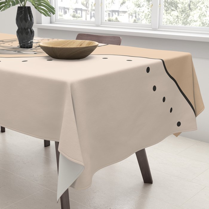 Good Fortune Gal - Neutral & Black Tablecloth Gallery Image 3