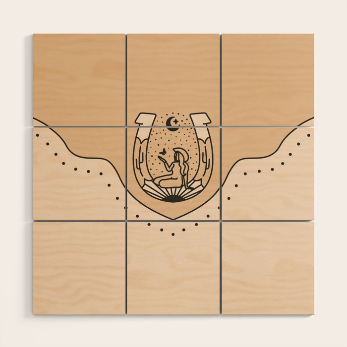 Good Fortune Gal - Neutral & Black Wood Wall Art Gallery Image 1