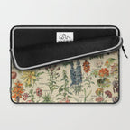 French Vintage Flowers Chart Adolphe Millot Fleurs Larousse Pour Tous Funky Cozy Boho Maximalist Laptop Sleeve Gallery Image 2