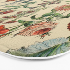 French Vintage Flowers Chart Adolphe Millot Fleurs Larousse Pour Tous Funky Cozy Boho Maximalist Bath Mat Gallery Image 3