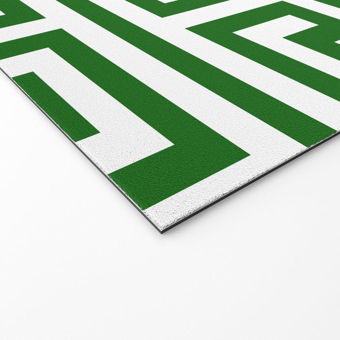 Dark Emerald Greek Key Welcome Mat Gallery Image 2