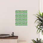 Dark Emerald Greek Key Poster Gallery Image 2