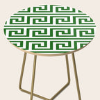 Dark Emerald Greek Key Side Table Gallery Image 2