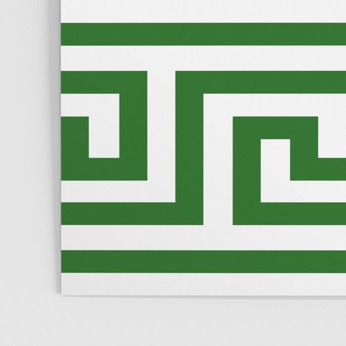 Dark Emerald Greek Key Poster Gallery Image 3
