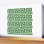 Dark Emerald Greek Key Wall Mural Gallery Image 2
