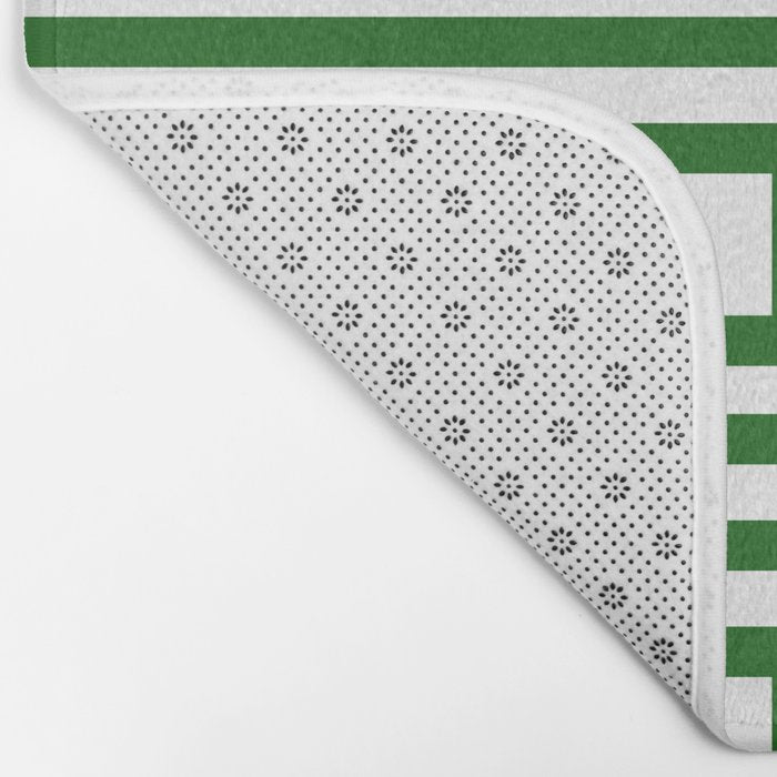 Dark Emerald Greek Key Bath Mat Gallery Image 2