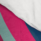 New Groove Colorful Retro Swirl Abstract Pattern Magenta Blue Aqua Pink Mustard Comforter Gallery Image 4
