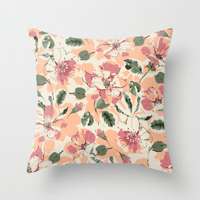 Modern tropical garden PF01 Throw Pillow Gallery Image 6