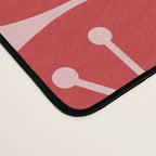 Atomic Age Mid Century Modern Retro Dots in Vintage Christmas Red and Pink Desk Mat Gallery Image 4