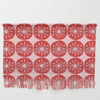 Atomic Age Mid Century Modern Retro Dots in Vintage Christmas Red and Pink Wall Hanging Gallery Image 1