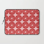 Atomic Age Mid Century Modern Retro Dots in Vintage Christmas Red and Pink Laptop Sleeve Gallery Image 1