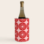Atomic Age Mid Century Modern Retro Dots in Vintage Christmas Red and Pink Wine Chiller Gallery Image 2