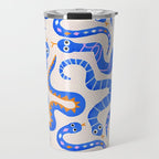 Blue Snakes Pattern Travel Mug Gallery Image 1