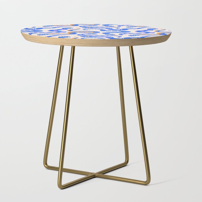 Blue Snakes Pattern Side Table Gallery Image 1