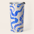 Blue Snakes Pattern Travel Mug Gallery Image 2