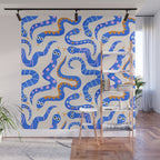 Blue Snakes Pattern Wall Mural Gallery Image 1