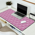dahlia: purple floral pattern Desk Mat Gallery Image 2