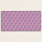 dahlia: purple floral pattern Desk Mat Gallery Image 3