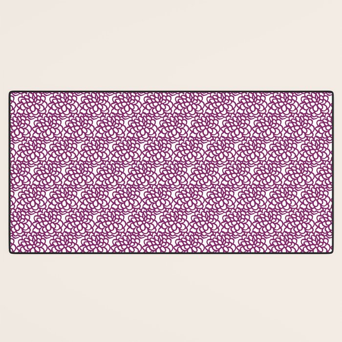 dahlia: purple floral pattern Desk Mat Gallery Image 3