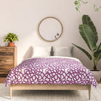 dahlia: purple floral pattern Comforter Gallery Image 3