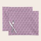 dahlia: purple floral pattern Placemat Gallery Image 1