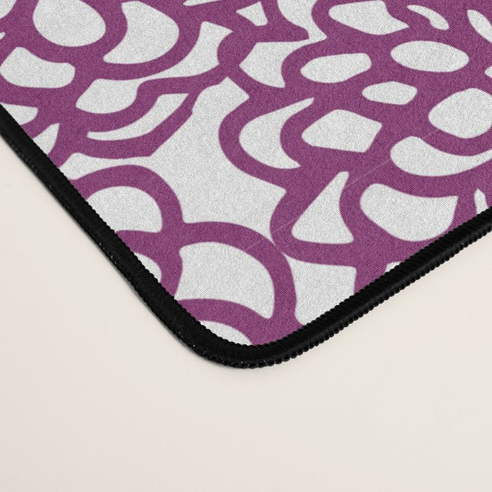 dahlia: purple floral pattern Desk Mat Gallery Image 4
