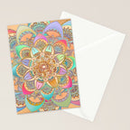 Bohemian Festival Lotus Mandala Stationery Card Gallery Image 2