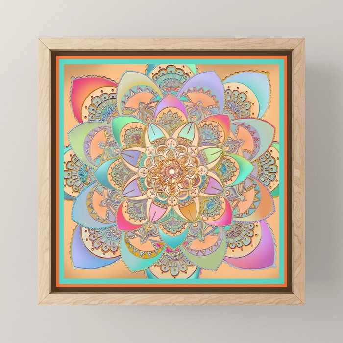 Bohemian Festival Lotus Mandala Mini Art Print