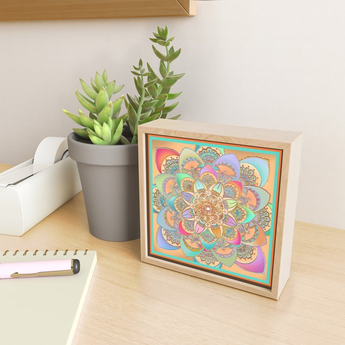 Bohemian Festival Lotus Mandala Mini Art Print Gallery Image 2