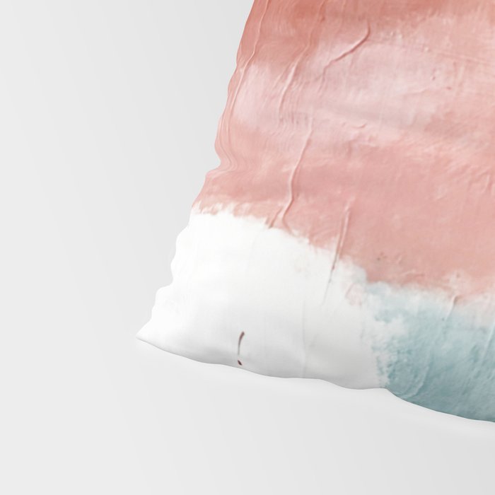 Exhale: a pretty, minimal, acrylic piece in pinks, blues, and gold Pillow Sham Gallery Image 4