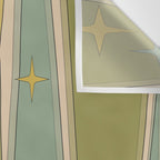 Mid Century Modern Atomic Vintage Retro Stained Glass and Stars Abstract Wall Tapestry Gallery Image 3