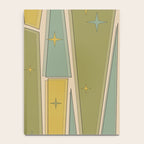 Mid Century Modern Atomic Vintage Retro Stained Glass and Stars Abstract Notebook Gallery Image 4