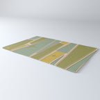 Mid Century Modern Atomic Vintage Retro Stained Glass and Stars Abstract Rug Gallery Image 3