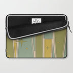Mid Century Modern Atomic Vintage Retro Stained Glass and Stars Abstract Laptop Sleeve Gallery Image 2
