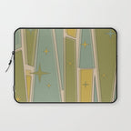 Mid Century Modern Atomic Vintage Retro Stained Glass and Stars Abstract Laptop Sleeve Gallery Image 1