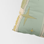 Mid Century Modern Atomic Vintage Retro Stained Glass and Stars Abstract Pillow Sham Gallery Image 4