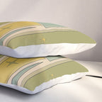 Mid Century Modern Atomic Vintage Retro Stained Glass and Stars Abstract Pillow Sham Gallery Image 3